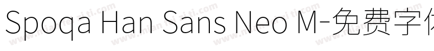 Spoqa Han Sans Neo M字体转换